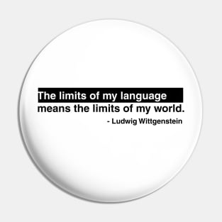 Ludwig Wittgenstein Quote Pin