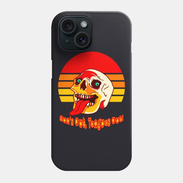 Sun's Out, Tongues Out! Phone Case by TJWDraws