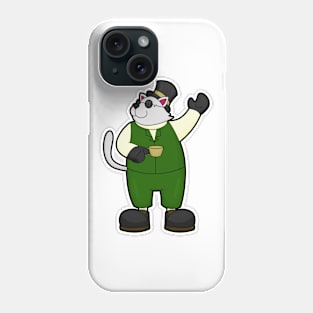 Cat as Groom with Coffee & Hat Phone Case