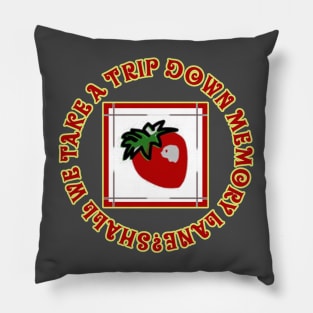 Strawberry Acid Trip Blotter Art Pillow