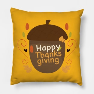 Happy Thanksgiving Nuts Pillow