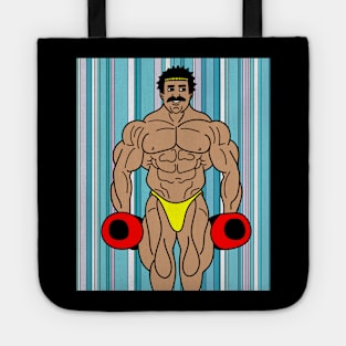 Retro Bodybuilding Lifting Weights Tote