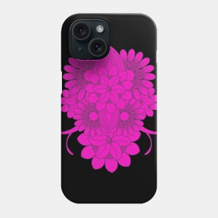 Abstract Doodle Flower Phone Case