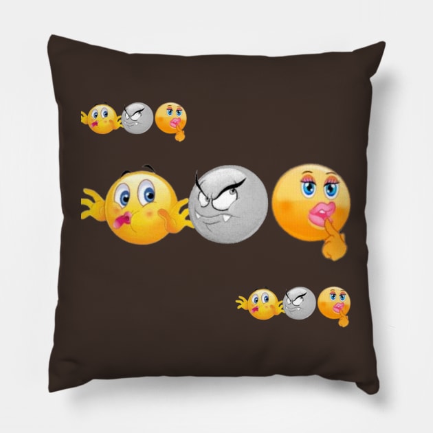 imoji fanny nice art Design. Pillow by Dilhani