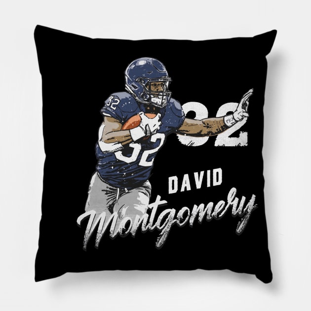 David Montgomery Chicago Team Pillow by MASTER_SHAOLIN