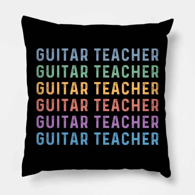 Guitar Teacher Definition Musician Music Guitar teaching Pillow by Printopedy