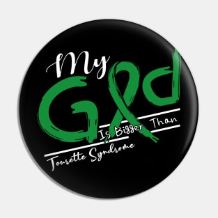 Tourette Syndrome Awareness My God Is Stronger - In This Family No One Fights Alone Pin