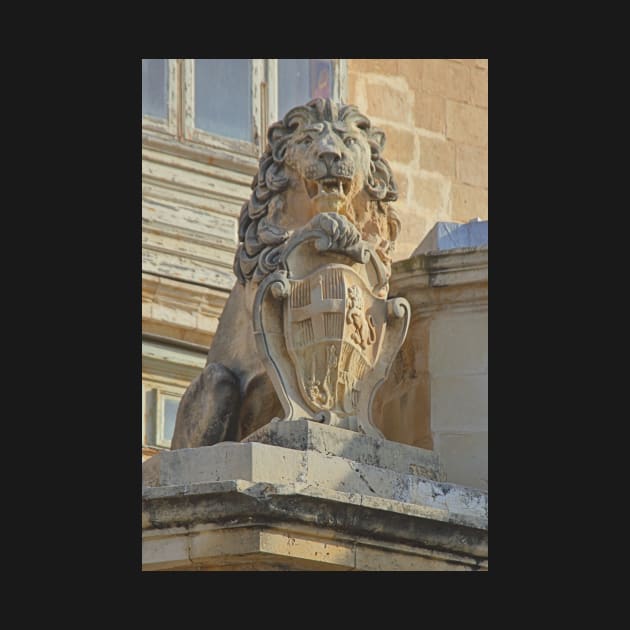 Rampant Lion with Shield, Valletta, Malta by Carole-Anne
