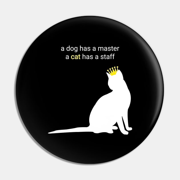 A cat has a staff gift Pin by Designs by L Fortunato