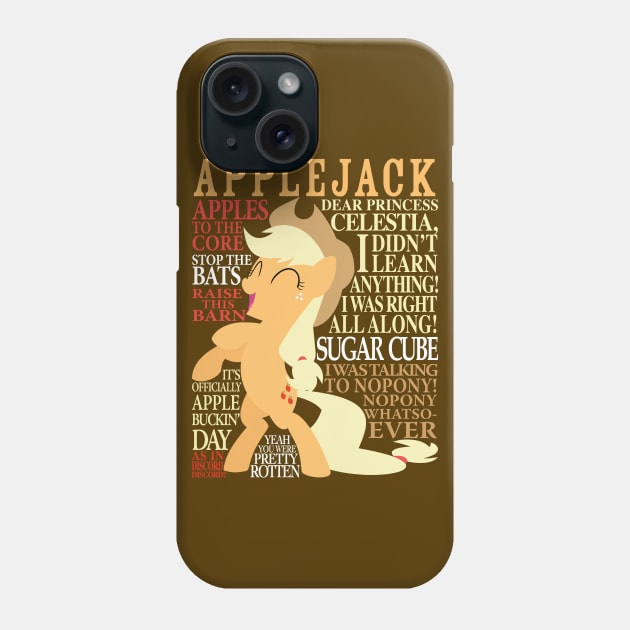 Many Words of Applejack Phone Case by ColeDonnerstag