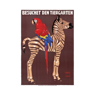 Vintage Travel Poster Germany Zoo Restored T-Shirt