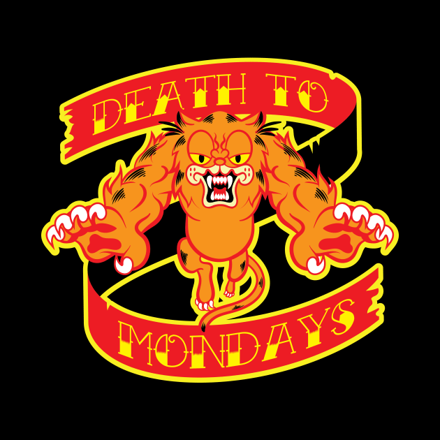 Death To Mondays (clean version, yellow outline) by toadyco