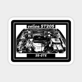 TOYOTA CELICA GT-FOUR ST205 ENGINE (Black Version) Magnet