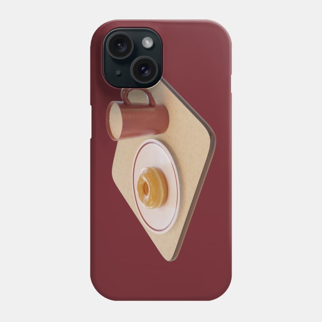 Maple donut and hot chocolate Phone Case by csabourin