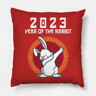 Dabbing Rabbit Year Of The Rabbit Chinese New Year 2023 Pillow