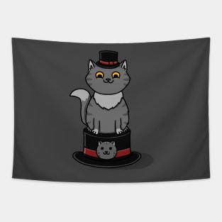 Cat In A Hat On A Kitty Cat Hat Tapestry