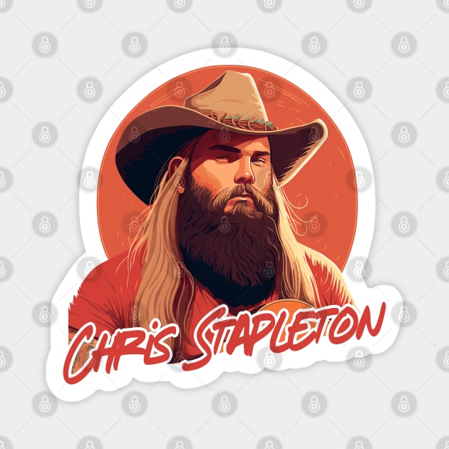 Chris Stapleton // Retro Style Fan Artwork Magnet by DankFutura