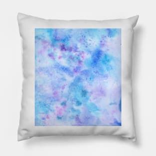 Blue Watercolor Pillow