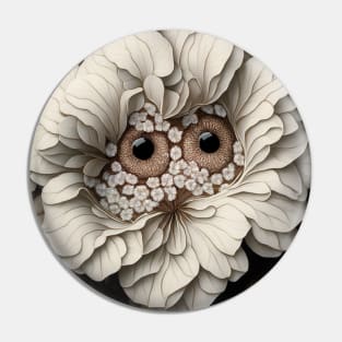 [AI Art] Eye Of Hydrangea, Art Deco Style Pin