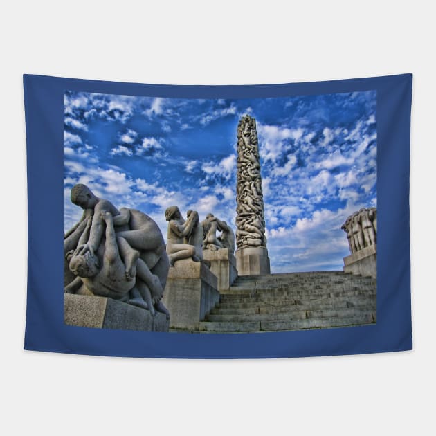 Vigeland Sculpture Park, Oslo, Norway Tapestry by vadim19