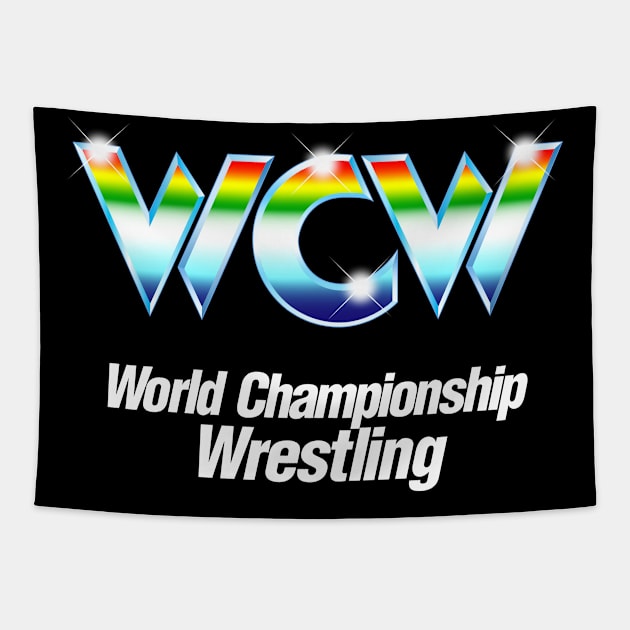 WCW Rainbow Logo Tapestry by Authentic Vintage Designs