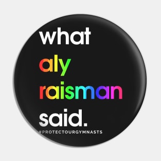 What Aly Raisman Said #ProtectOurGymnasts Pin