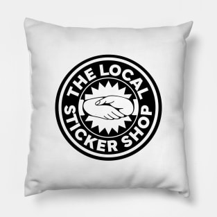 The Local Sticker Shop Black Logo Pillow