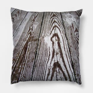 Lispe Weathered Wood Grain Pillow