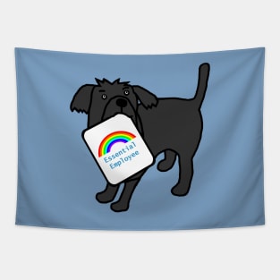 Essential Employee Rainbow and Dog Tapestry