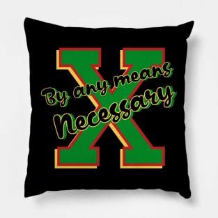 By Any Means Necessary Malcolm X Pillow