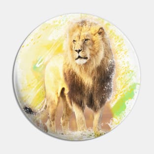 Lion Animal Wildlife Jungle Nature Safari Adventure Discovery Africa Digital Painting Pin