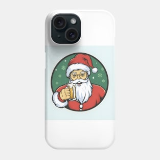 Santa with beer Phone Case