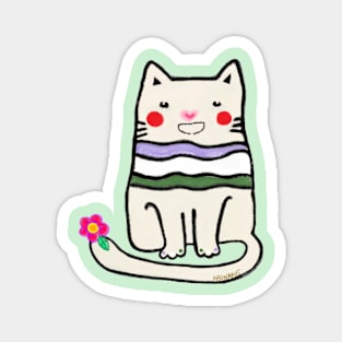 Genderqueer Pride cat,cute cat,cat owner Magnet