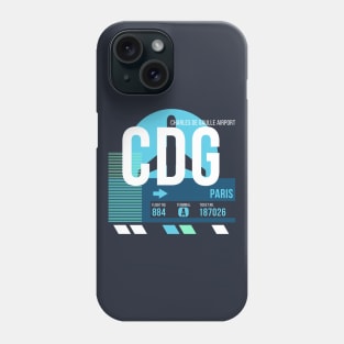 Paris (CDG) Airport // Sunset Baggage Tag Phone Case