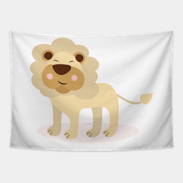 Cute Lion Tapestry by MajorCompany