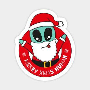 Alien Santa Claus Magnet