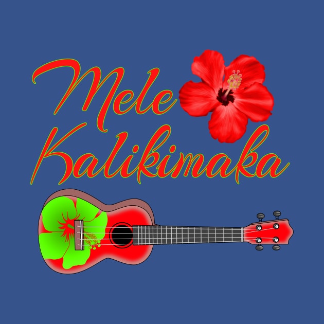 Mele Kalikimaka Hawaiian Ukulele by macdonaldcreativestudios