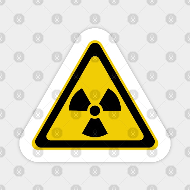 Radioactive Symbol Warning Sign - Triangular Magnet by ScienceCorner