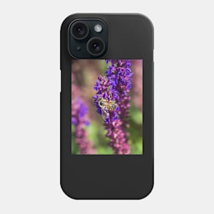 Bee on ornamental sage Phone Case