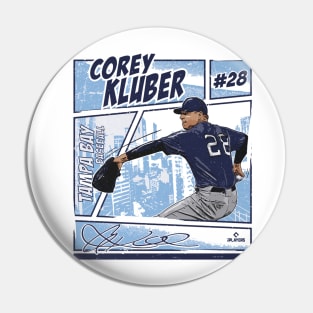 Corey Kluber Tampa Bay Comic Pin