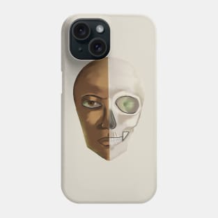 Half face, half skull Phone Case