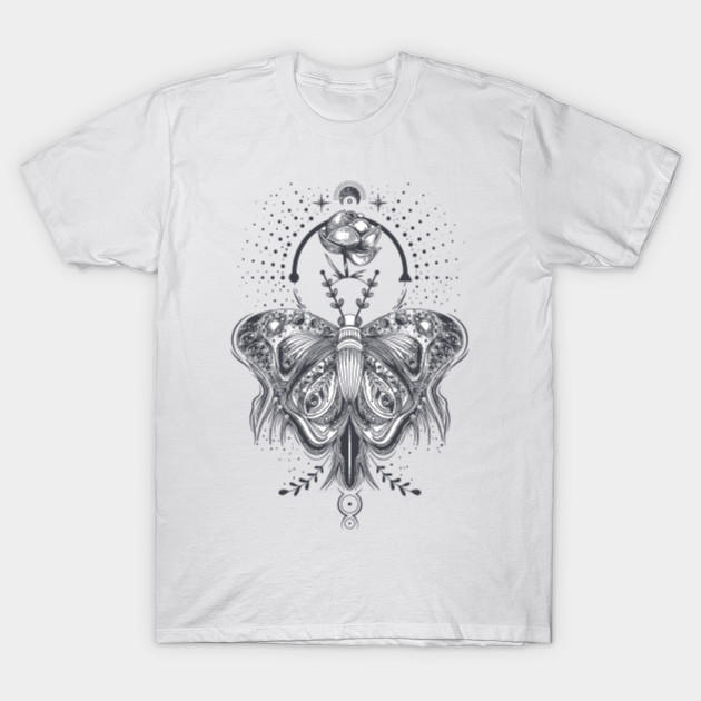 Mystic Butterfly T Shirt Butterfly Lotus Meditation Shirt Yoga T