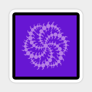 Purple Fractal Spiral Magnet