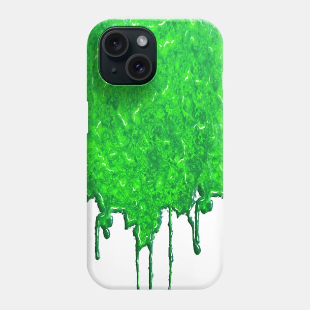 Green Slime Drip Texture Phone Case by saradaboru