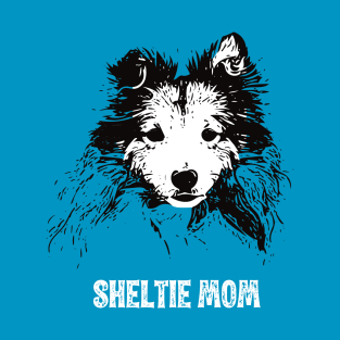 Sheltie Mom Shetland Sheepdog Design T-Shirt