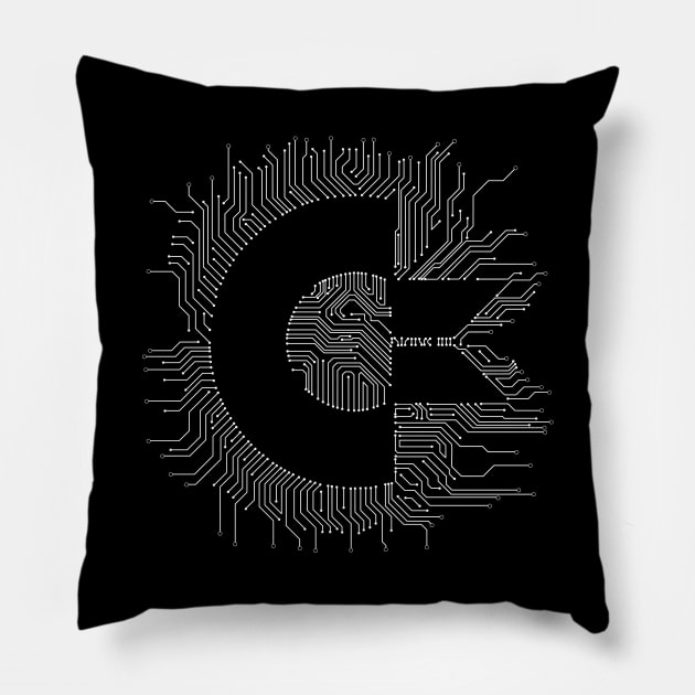 Commodore Circuits Pillow by Evarcha