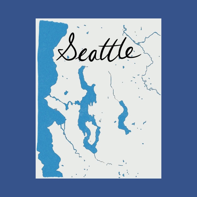 Map of Seattle by CorrieMick