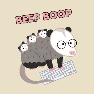 Beep Boop Opossum Programmer T-Shirt