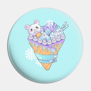 Polar Bear Crepe Pin