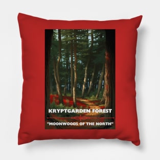 Kryptgarden Forest Tourism Poster - Sword Coast D&D Art Pillow